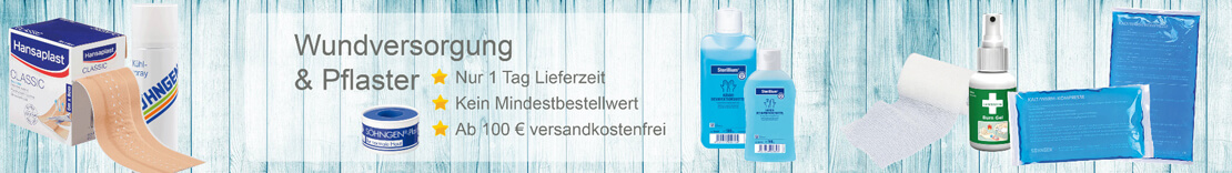 Sortiment Wundversorgung und Pflaster
