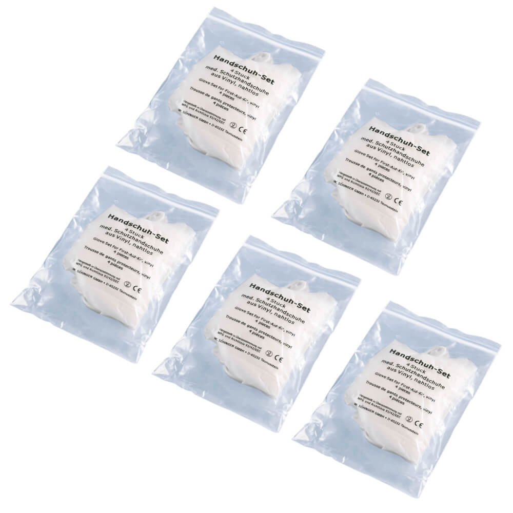 Erste Hilfe Handschuhe Vinyl 100 Stück - M Größe DIN EN 455
