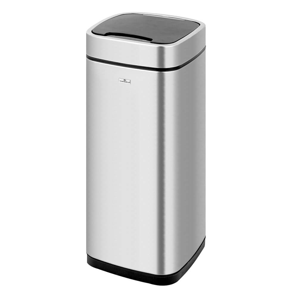DURABLE Sensor Abfalleimer No Touch, Edelstahl, 27 x 27 x 57 cm, 21 Liter