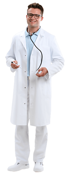 Doktor Alex Leuchte und Stethoskop