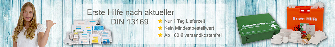 Erste Hilfe gemäß der Norm DIN 13169