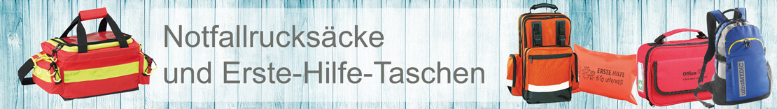 Notfallrucksäcke und Erste-Hilfe-Taschen