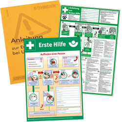 Anleitungen zur Ersten Hilfe bei Unfällen