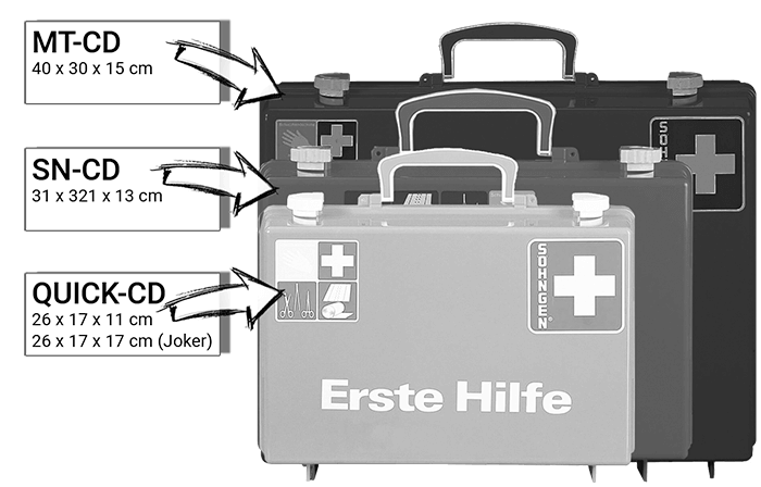 Söhngen CD-Koffer-Serie Größenvergleich