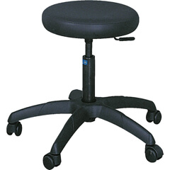 Zum SÖHNGEN® Drehhocker, mit 5 Doppelrollen, 39 - 51 cm höhenverstellbar, schwarz