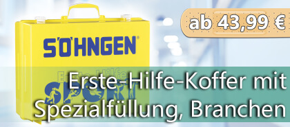 Erste-Hilfe-Koffer mit branchenspezifischer Spezialfüllung 