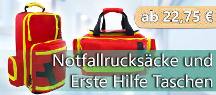 Notfallrucksäcke und Erste-Hilfe-Taschen