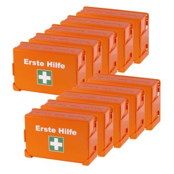 Betriebsverbandkasten 2 In 1 – DIN 13157 + DIN 13164, Mit Verbandbuch, Wandhalterung & Info-Paket Für